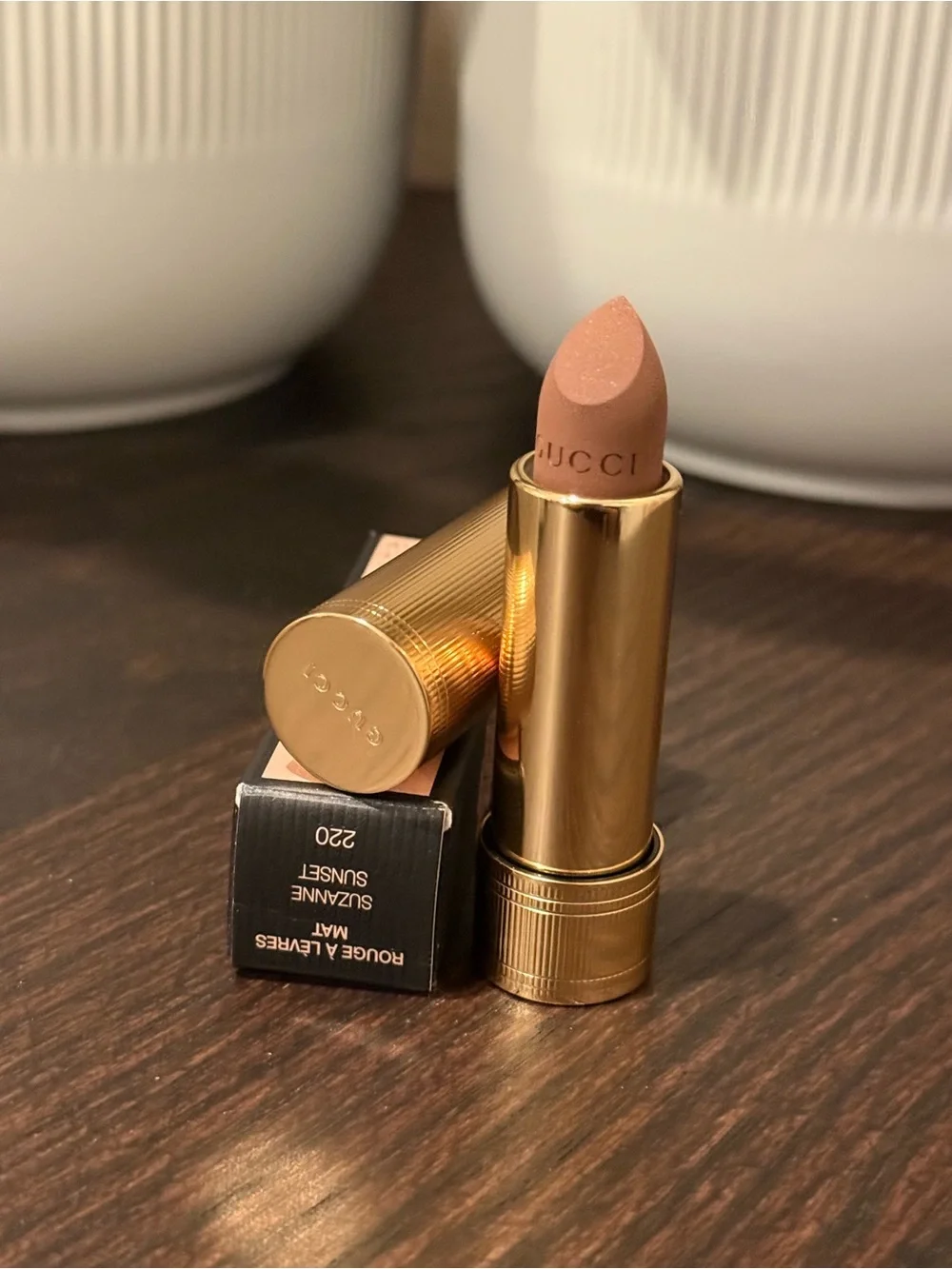 Gucci Rouge À Lèvres Mat Lipstick 220 Suzanne Sunset | NIB✨